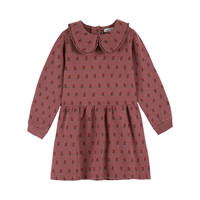 Printed Fleece Dress Poppy Violine