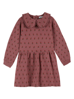 Emile & ida Printed Fleece Dress Poppy Violine