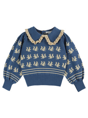 Emile & ida Squirel Pullover Bleu