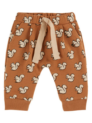 Emile & ida Squirel All Over Printed Jogger Pecan