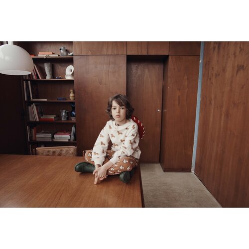 Emile & ida Lichte trui met teckel print Emile & ida Lichte trui met teckel print