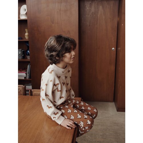 Emile & ida Lichte trui met teckel print Emile & ida Lichte trui met teckel print