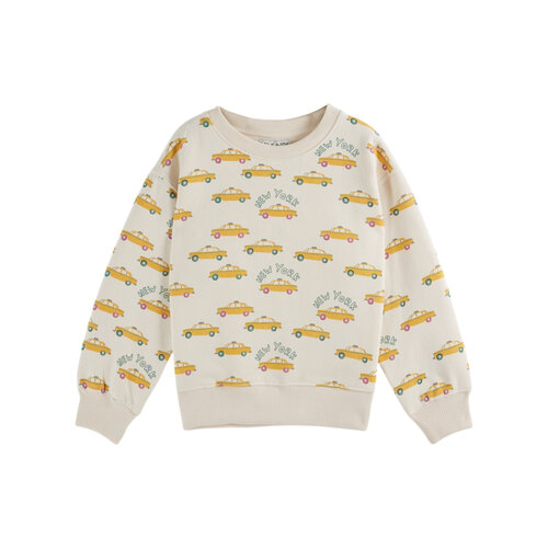 Emile & ida Lichte baby trui met taxi print