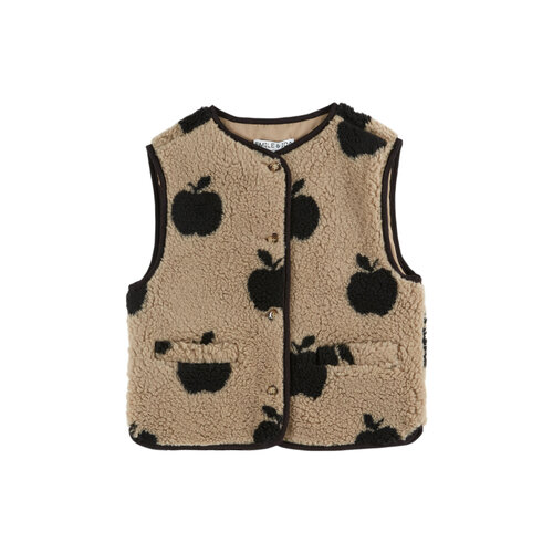 Emile & ida Bruine gilet met appeltjes