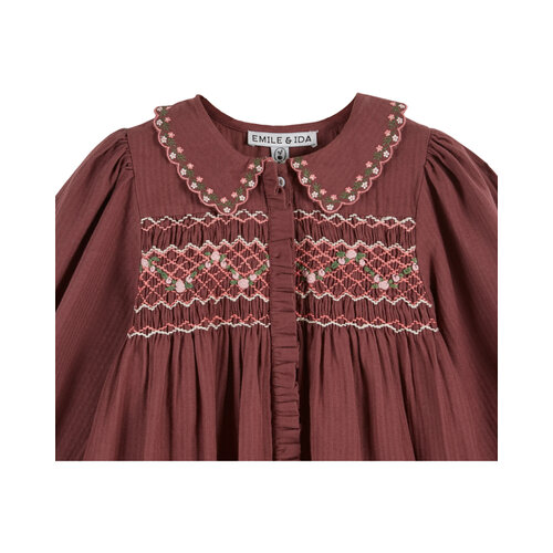 Emile & ida Paarse jurk met lange mouw