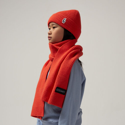 GOSOAKY Gebreide oranje rode sjaal