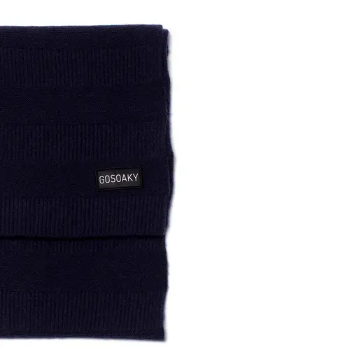 GOSOAKY Gebreide donker blauwe sjaal GOSOAKY Gebreide donker blauwe sjaal