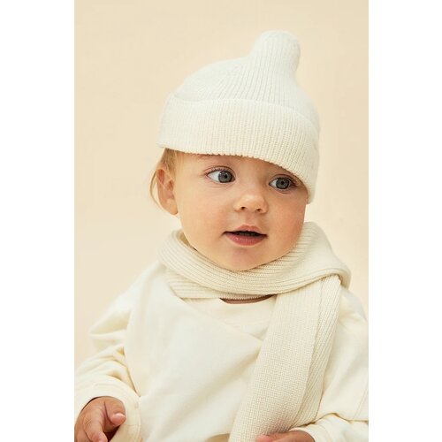 Gray label Merino wollen baby sjaal in ecru kleur