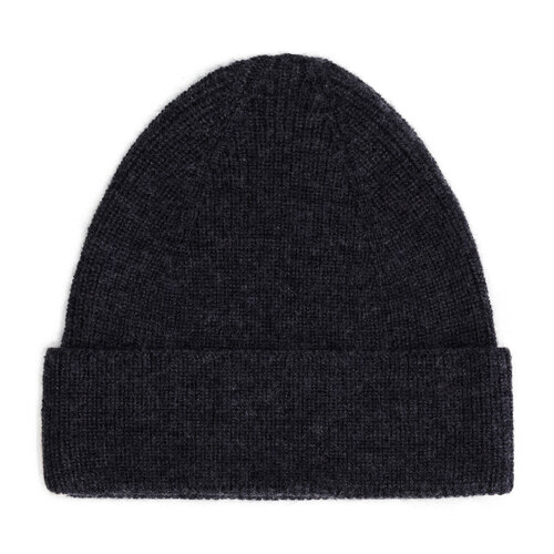 Gray label Merino wollen baby muts in zwart melange