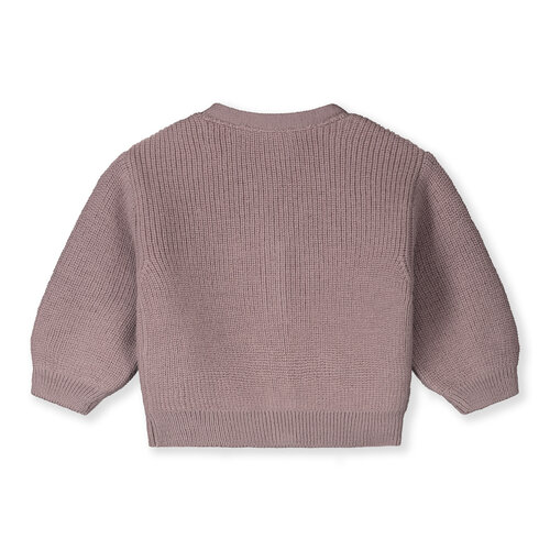 Gray label Merino wollen baby vestje in warm roze kleur