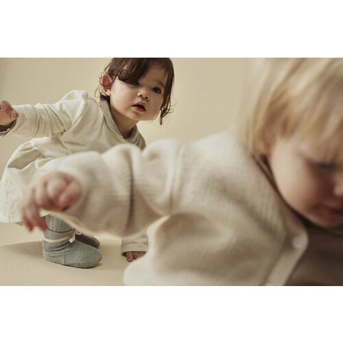 Gray label Merino wollen baby vestje in ecru kleur