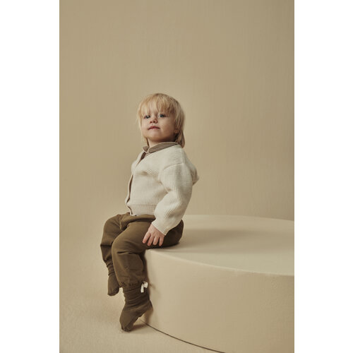 Gray label Merino wollen baby vestje in ecru kleur