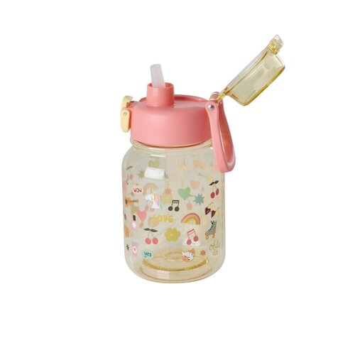 Rice Drinking Bottle Unicorn Love Print