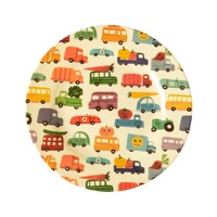 Kids Plate Happy Cars Print