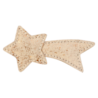 Wonda Hairclip Shooting Star | Cream Metallic Suede