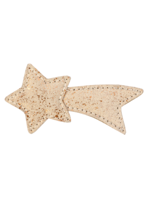 Donsje Wonda Hairclip Shooting Star | Cream Metallic Suede