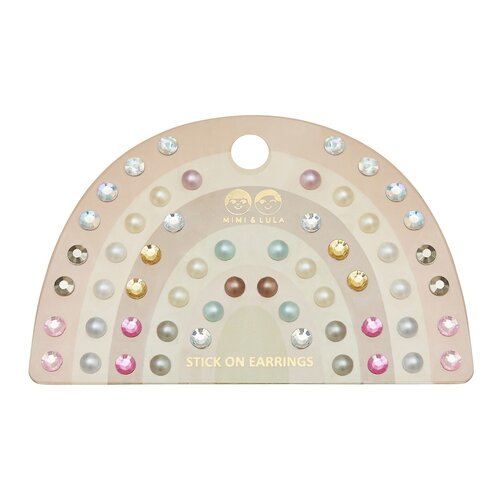 Mimi & Lula Pink Gem & Pearl Stick On Earrings Mimi & Lula Pink Gem & Pearl Stick On Earrings