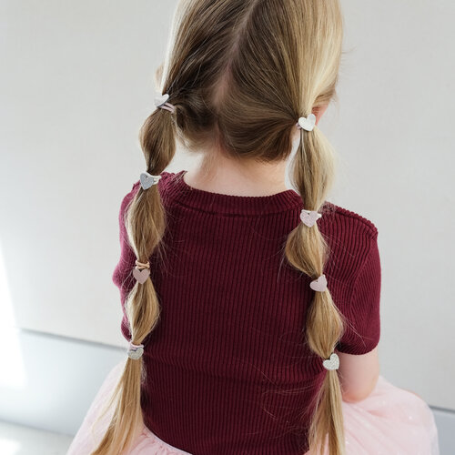 Mimi & Lula Set mini haar elastieken met hartjes