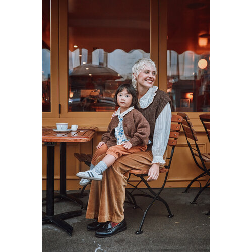 Emile & ida Bruin gebreid vest Emile & ida Bruin gebreid vest