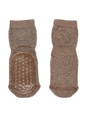 mp Denmark Celina Glitter Socks Anti-Slip Brown Sienna