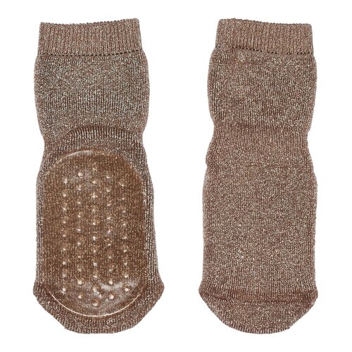 mp Denmark Anti-slip sokken in bruine glitter mp Denmark Anti-slip sokken in bruine glitter