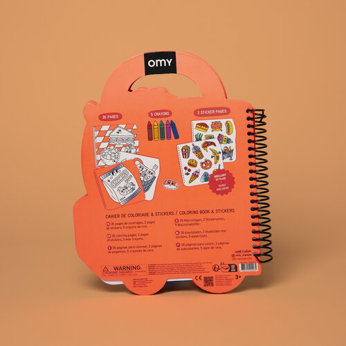 OMY Kleurboek met stickers en krijtjes OMY Kleurboek met stickers en krijtjes