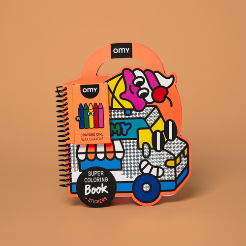 OMY Kleurboek met stickers en krijtjes OMY Kleurboek met stickers en krijtjes