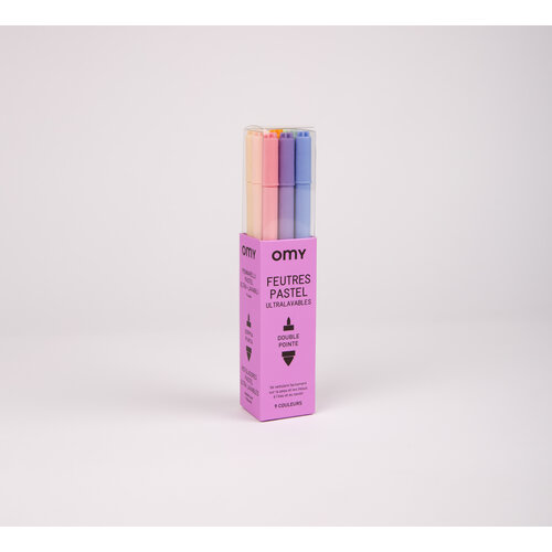 OMY Box met 9 pastel kleurige stiften OMY Box met 9 pastel kleurige stiften