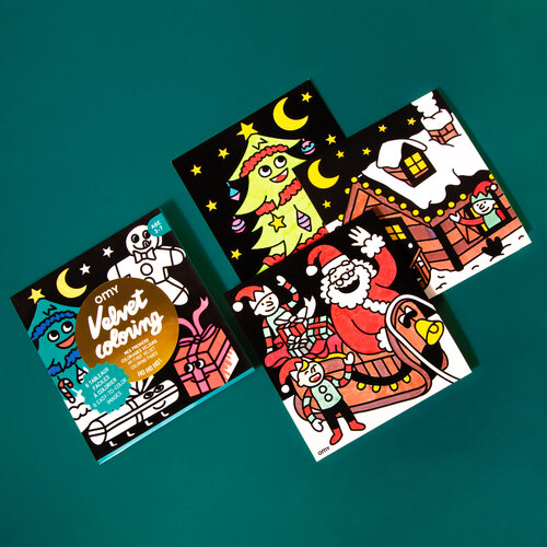 OMY Velvet kleurplaten in kerst thema
