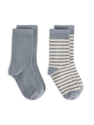 Gray label Ribbed Socks | 2-pack | Stone Grey Cream Gray label Ribbed Socks | 2-pack | Stone Grey Cream