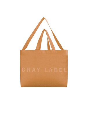 Gray label Canvas Shopper | Melon Gray label Canvas Shopper | Melon
