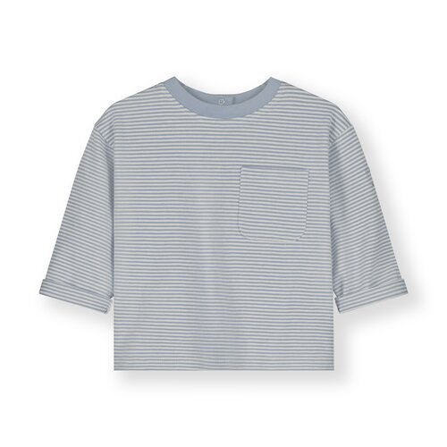 Gray label Gestreept baby t-shirt met lange mouwen in steengrijs en crème Gray label Gestreept baby t-shirt met lange mouwen in steengrijs en crème