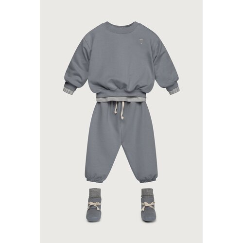 Gray label Baby sweater lange mouw steengrijs Gray label Baby sweater lange mouw steengrijs