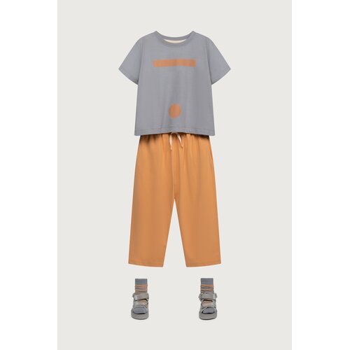 Gray label Oversized t-shirt in steengrijs met logo opdruk Gray label Oversized t-shirt in steengrijs met logo opdruk