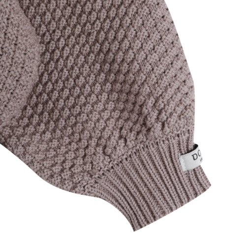 Donsje Paars baby vest met kraag