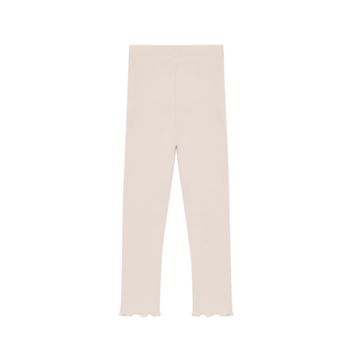 Donsje Legging in licht roze kleur met frill randje