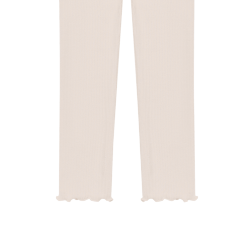 Donsje Legging in licht roze kleur met frill randje