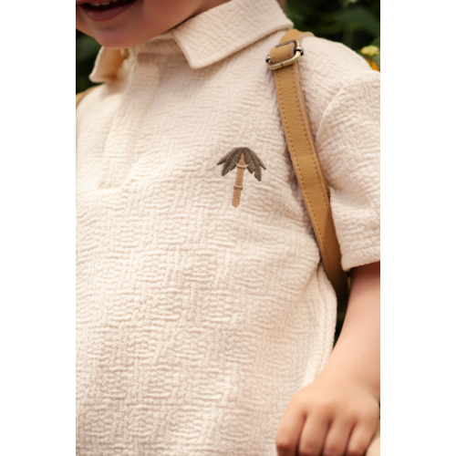 Donsje Lichte polo met palmboom