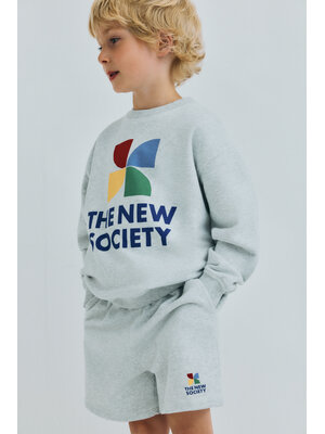the new society TNS Logo Short Light Grey Melange