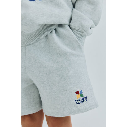 the new society Relaxte short grijs melange