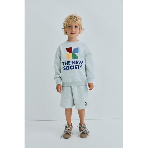 the new society Relaxte short grijs melange