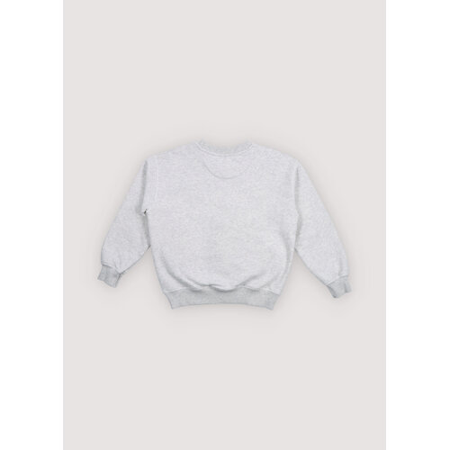 the new society Grijze sweater met logo opdruk