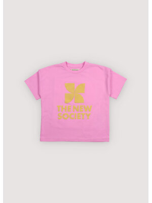 the new society TNS Logo T-Shirt Pink Lavander