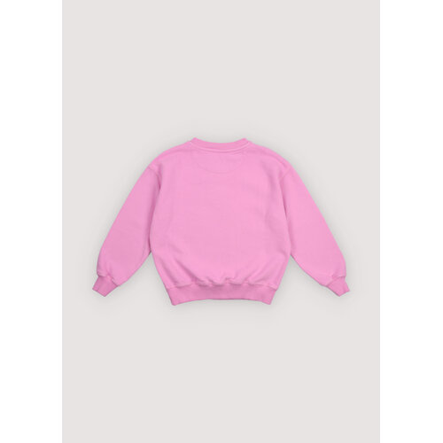 the new society Roze sweater met logo opdruk