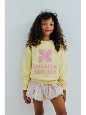 the new society TNS Logo Sweatshirt Soft Lemon