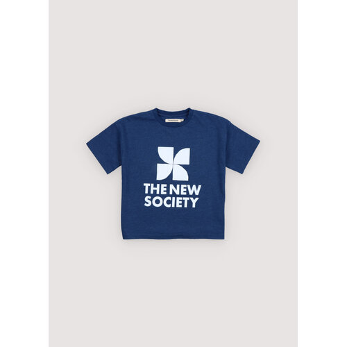 the new society TNS Logo T-Shirt Indigo Denim