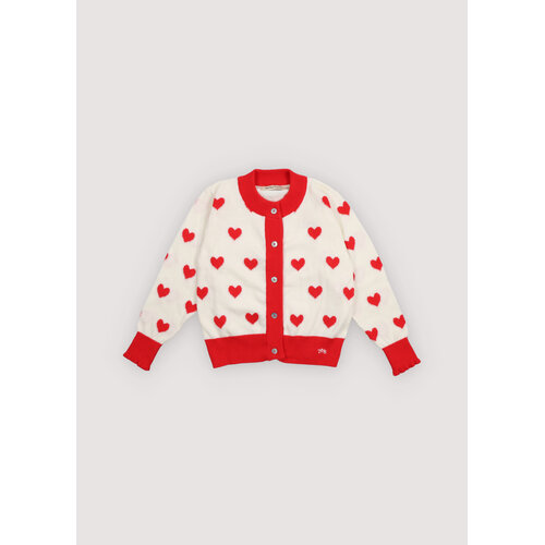 the new society Gebreid vest met hartjes