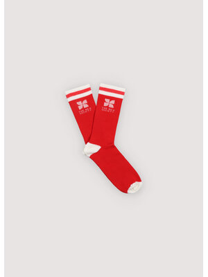 the new society TNS Logo Sock Tulip Red
