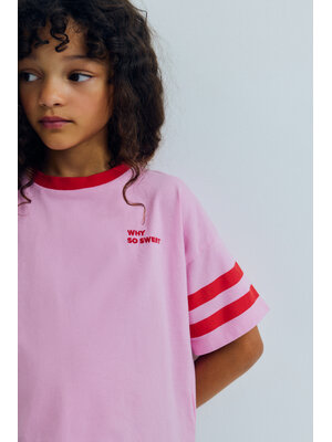 the new society Canna T-Shirt Pink Lavander