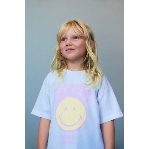 the new society Licht t-shirt met smiley opdruk